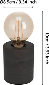 Eglo 900334 - Lampada da tavolo TURIALDO 1xE27/28W/230V