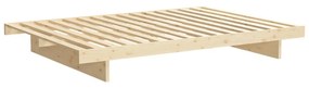 Letto singolo in legno di pino con griglia 120x200 cm in colore naturale Kanso - Karup Design