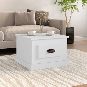 Tavolino da salotto bianco 50x50x35 cm in legno multistrato