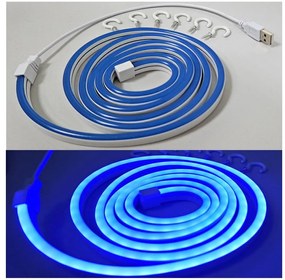 LED Striscia flessibile NEON LED/5V USB 1,8 m blu