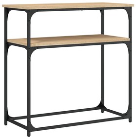 Tavolino consolle rovere sonoma 75x35,5x75cm legno multistrato
