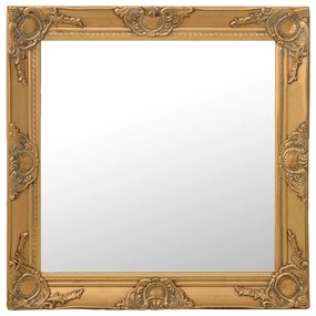 Specchio da Parete Stile Barocco 60x60 cm Oro