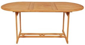 Set da pranzo da giardino 7 pz con cuscini in legno di teak