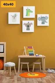 Set di quadri – Animali con piuma indiana