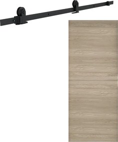 Porta scorrevole reversibile Swin in mdf marrone, L 93 x H 212 cm, con binario Indus