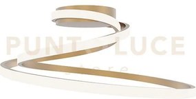 Plafoniera led coaster circolare oro 40w 5440lm cct 3000k 4000k 650...