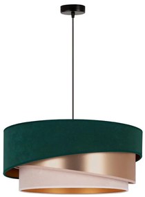 Duolla - Lampadario a sospensione con filo KOBO 1xE27/15W/230V diametro 45 cm verde/oro rosa/color crema