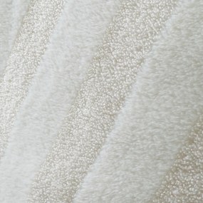 Biancheria da letto singola crema in micro felpa 135x200 cm Stripe Fur - Bianca
