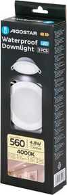 Aigostar- SET 3x Lampada da incasso da esterno LED LED/4,8W/230V 4000K IP65 bianco
