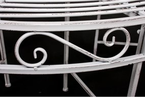 Panchina da giardino in metallo bianco Varda - Garden Pleasure