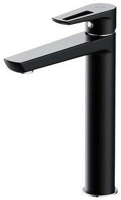 Cersanit S951-356 - Rubinetto del lavandino MILLE 27 cm nero + scarico