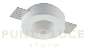 Faretto da incasso in gesso verniciabile mini bianco tondo 1 luce a...
