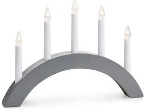 Decorazione luminosa grigia con motivo natalizio Atle - Markslöjd