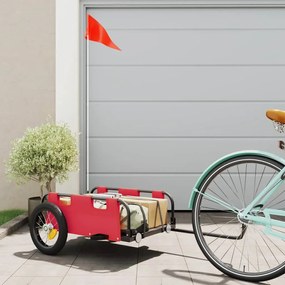 Rimorchio Da Bici Rosso Oxford E Ferro /