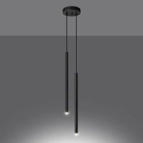 Sollux SL.1304 - Lampadario a sospensione con filo PASTELO 2xG9/8W/230V nero