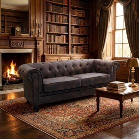 CHESTERFIELD - divano vintage in ecopelle