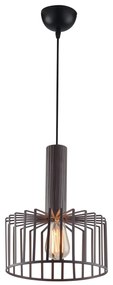 Lampadario Sospensione Dayton Industrial Vintage Colore Bronzo 60W Mis 25 x 32,7 x 135 cm