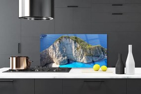 Pannello cucina paraschizzi Paesaggio marino di rocce 100x50 cm