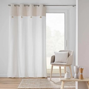 Tenda bianca/beige in misto cotone 140x240 cm Milano – douceur d'intérieur