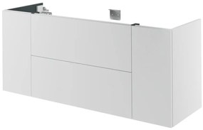 Mobile da bagno sospeso sotto lavabo L 150 x H 64 x P 48 cm bianco laccato, 2 cassetti, 2 ante SENSEA Neo