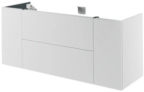 Mobile da bagno sospeso sotto lavabo L 150 x H 64 x P 48 cm bianco laccato opaco, 2 cassetti 2 ante SENSEA Neo