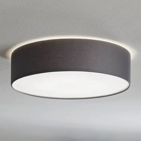 Plafoniera soffitto Rondo TK Lighting, dimmerabile, Alluminio / Grigio / Zincato, Camera da letto, Tessuto / Stoffa / Seta, Moderno, Plafoniera