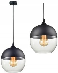Lampada da soffitto pensile di vetro Zenit A Black