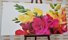 Quadro su tela – Bouquet di fresie
