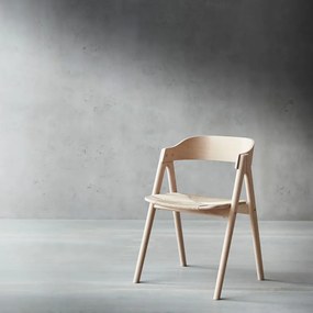 Sedia da pranzo in legno di faggio con seduta in rattan Findahl di Hammel Mette - Hammel Furniture