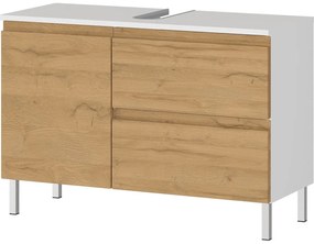 Mobile bianco sotto il lavabo in rovere 80x56 cm Torrance - Germania
