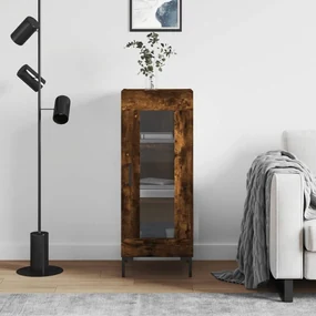 Credenza Rovere Fumo 34,5x34x90 Cm İn Legno Multistrato /