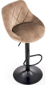 Sgabello bar 106x47 cm nero/marrone