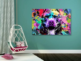 Stampa su tela – Illustrazione di cane colorata