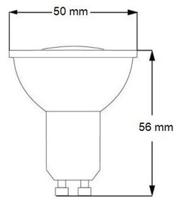 Lampada LED GU10 10W Ceramic 105lm/W - No Flickering Colore Bianco Freddo 6.000K