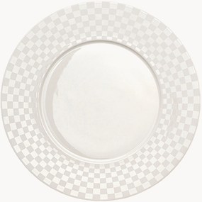 Set di 6 piatti da colazione in Fine Bone China Cross White