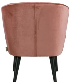 Poltrona in velluto rosa Sara - WOOOD