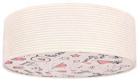 Plafoniera per bambini KIDDY 2xE27/40W/230V beige/rosa