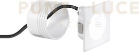 Segnapassi led onyx bianco quadrato 3w 420lm 4000k ip54 7,4x7,4x4,8cm