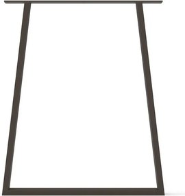 Gamba per mobili STEELMI TRAPEZIO in acciaio verniciato bronzo opaco L 60 x P 8 x H 71 cm