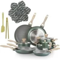 Batteria pentole 18 pezzi verde Cooking Therapy