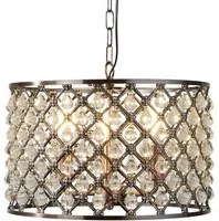 Lampadario Contemporaneo Marchesa Acciaio Rame Vetro 3 Luci E14 D38Cm