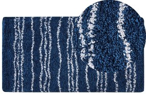 Tappeto blu e bianco 80 x 150 cm TASHIR Beliani