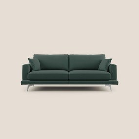 Dorian divano moderno in tessuto morbido antimacchia T05 verde 178 cm