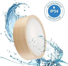 Plafoniera bagno NATURAL 2xE27/15W/230V IP54 pino Ø 27 cm