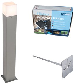 Lampada da esterno Denmark P70 Grigia con picchetto da terra e manicotto per cavi