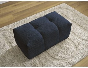 Poggiapiedi blu con rivestimento in bouclé Roxelane – Bobochic Paris