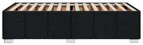 Giroletto senza materasso nero 100x200 cm in tessuto