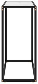 Tavolo Consolle Bianco 60x35x75 cm in Vetro Temperato