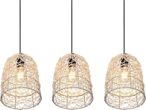 Reality - Lampadario a sospensione con cavo LOVIS 3xE27/40W/230V nero