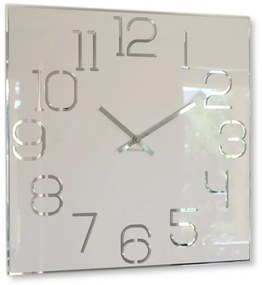Elegante orologio quadrato in bianco